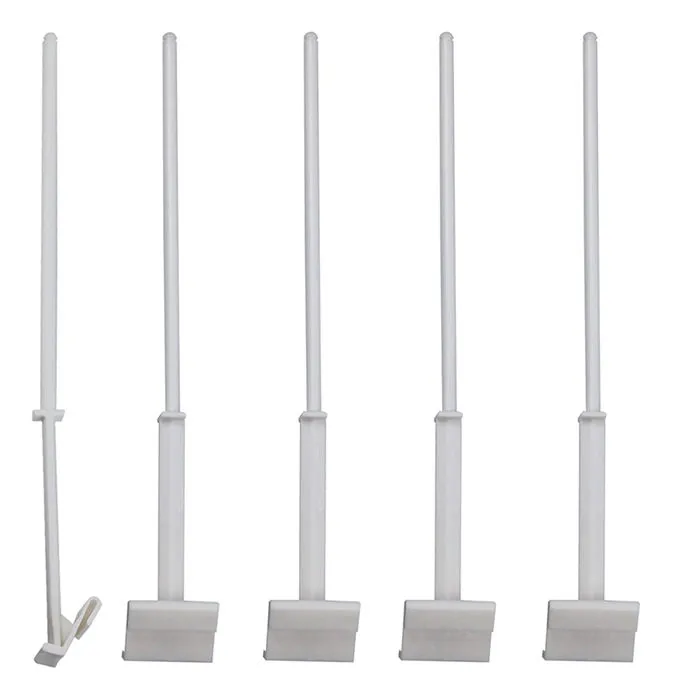 White plastic car flag poles with window clips