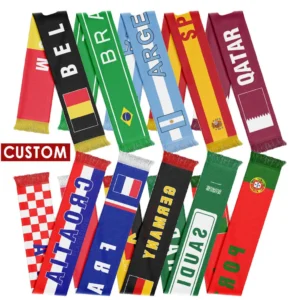 National team football fan scarves in custom designs