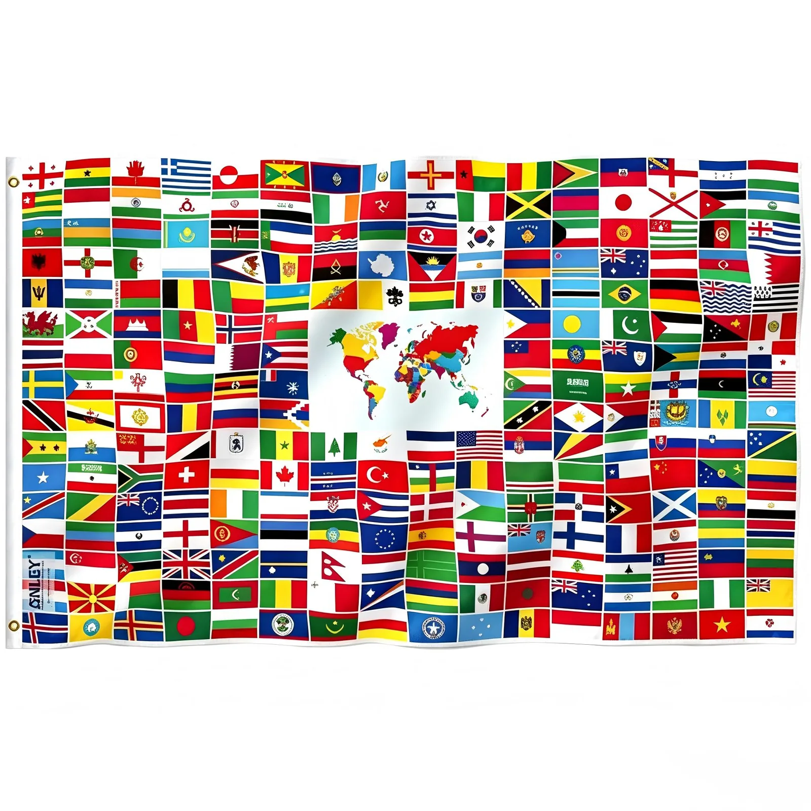 Collection of national flags from countries around the world