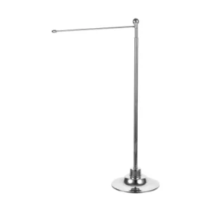Chrome desk flag stand with horizontal arm