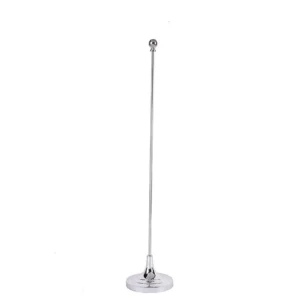 Chrome single desk flag stand