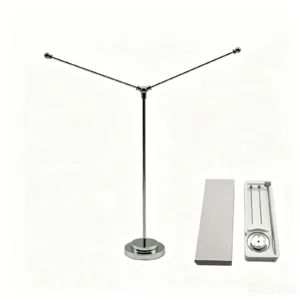Y-shaped double desk flag stand with gift box packaging