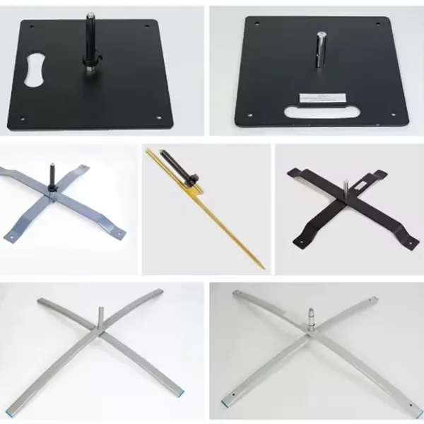 Flagpoles, flag bases and flag accessories